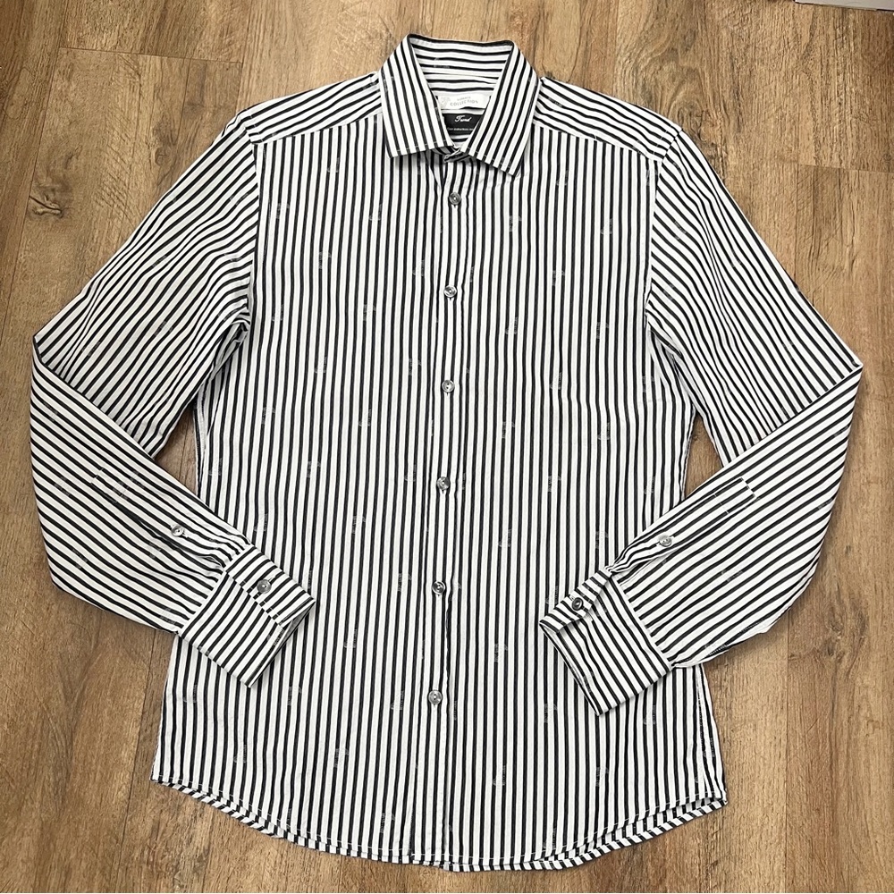 Versace Collection Trend Men’s Stripe‎ Dress Shirt - Picture 3 of 12